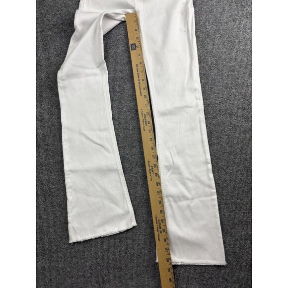 rag & bone JEAN Jeans Womens 26 White Eleven Bell Flare Raw Hem Stretch Denim - Picture 5 of 8
